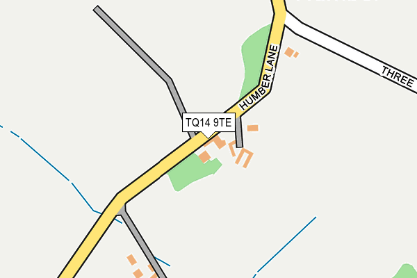 TQ14 9TE map - OS OpenMap – Local (Ordnance Survey)