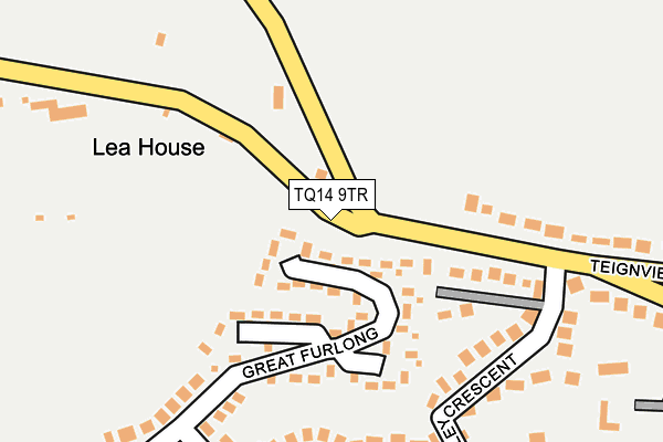 TQ14 9TR map - OS OpenMap – Local (Ordnance Survey)