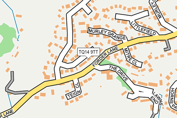 TQ14 9TT map - OS OpenMap – Local (Ordnance Survey)