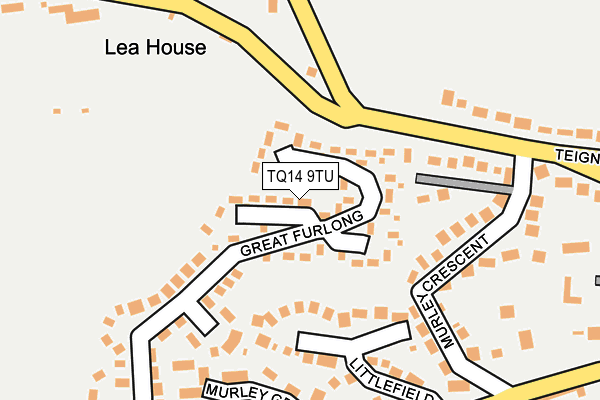TQ14 9TU map - OS OpenMap – Local (Ordnance Survey)