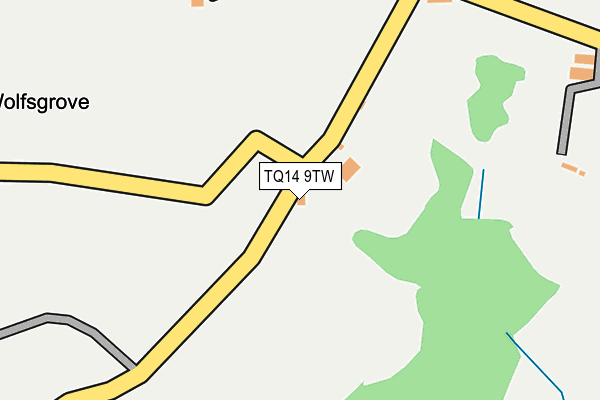 TQ14 9TW map - OS OpenMap – Local (Ordnance Survey)
