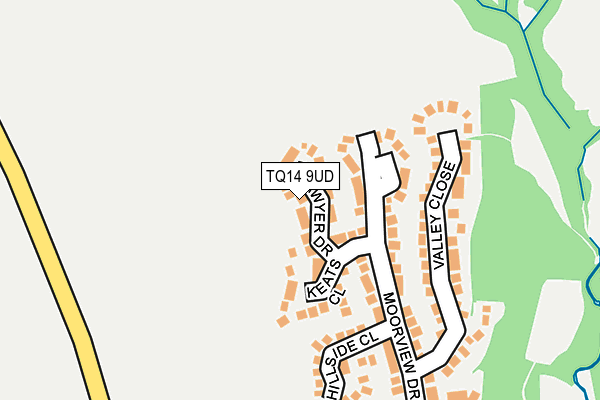 TQ14 9UD map - OS OpenMap – Local (Ordnance Survey)