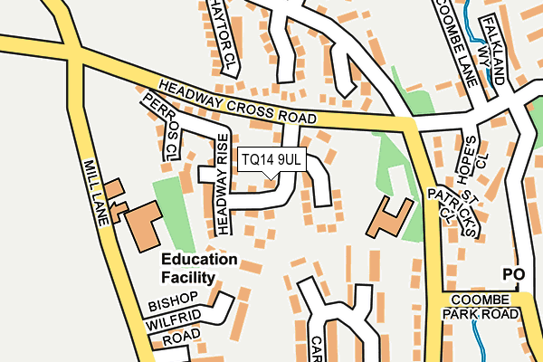 TQ14 9UL map - OS OpenMap – Local (Ordnance Survey)
