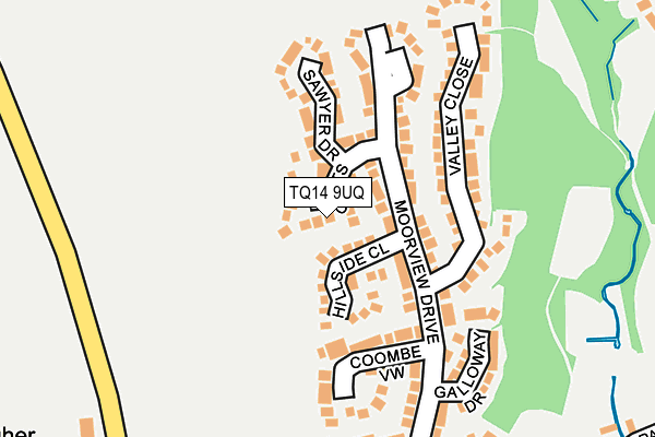 TQ14 9UQ map - OS OpenMap – Local (Ordnance Survey)