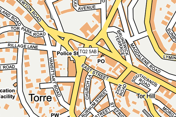 TQ2 5AB map - OS OpenMap – Local (Ordnance Survey)