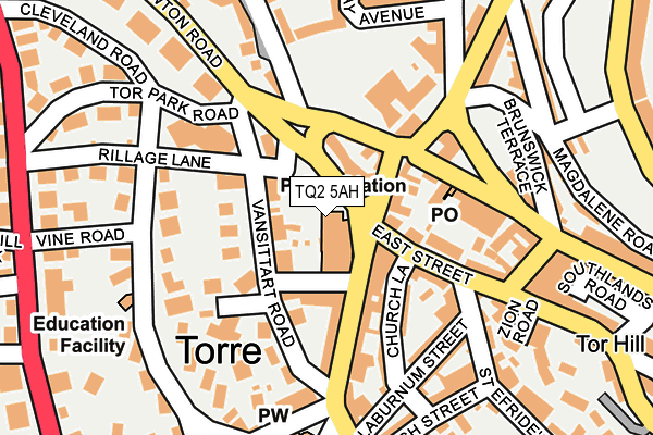 TQ2 5AH map - OS OpenMap – Local (Ordnance Survey)