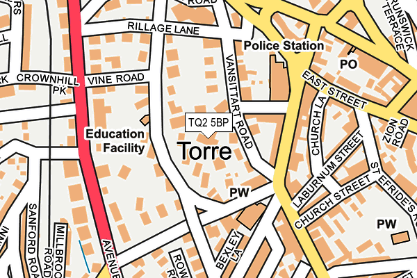 TQ2 5BP map - OS OpenMap – Local (Ordnance Survey)