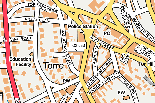TQ2 5BS map - OS OpenMap – Local (Ordnance Survey)