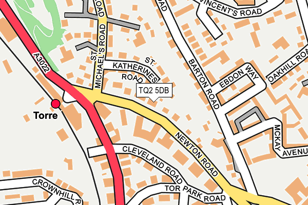TQ2 5DB map - OS OpenMap – Local (Ordnance Survey)