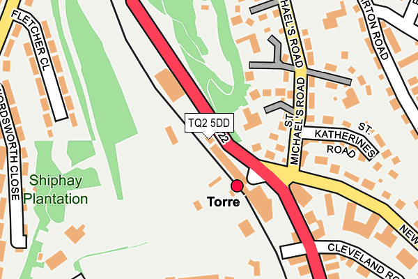 TQ2 5DD map - OS OpenMap – Local (Ordnance Survey)