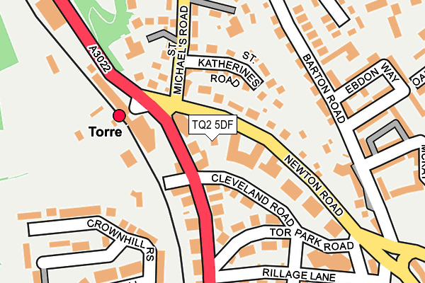 TQ2 5DF map - OS OpenMap – Local (Ordnance Survey)