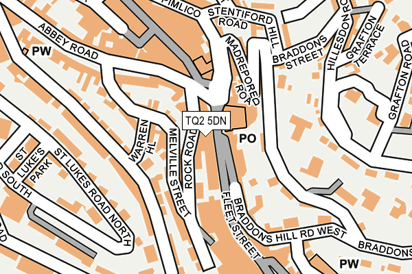 TQ2 5DN map - OS OpenMap – Local (Ordnance Survey)