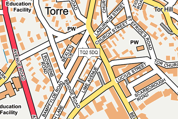 TQ2 5DQ map - OS OpenMap – Local (Ordnance Survey)