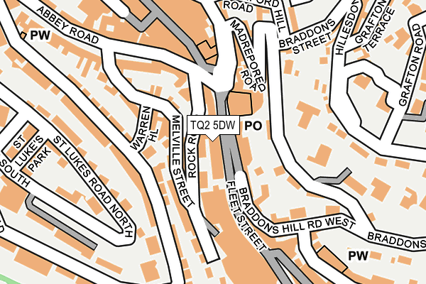 TQ2 5DW map - OS OpenMap – Local (Ordnance Survey)