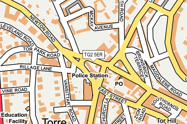 TQ2 5ER map - OS OpenMap – Local (Ordnance Survey)