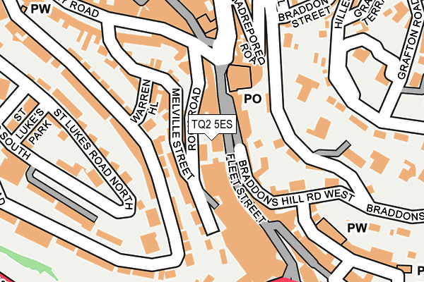 TQ2 5ES map - OS OpenMap – Local (Ordnance Survey)