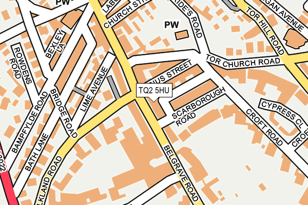 TQ2 5HU map - OS OpenMap – Local (Ordnance Survey)