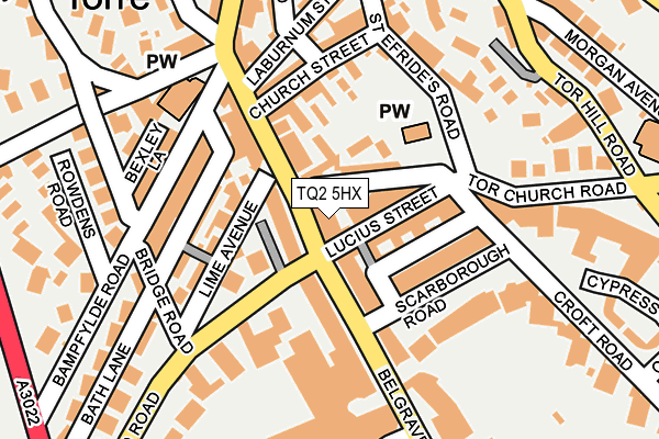 TQ2 5HX map - OS OpenMap – Local (Ordnance Survey)
