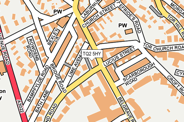 TQ2 5HY map - OS OpenMap – Local (Ordnance Survey)
