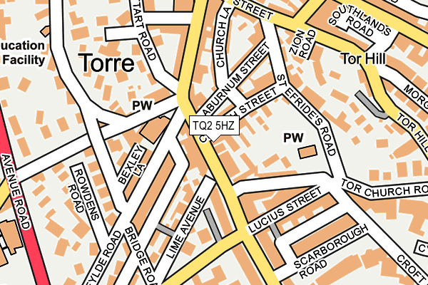 TQ2 5HZ map - OS OpenMap – Local (Ordnance Survey)