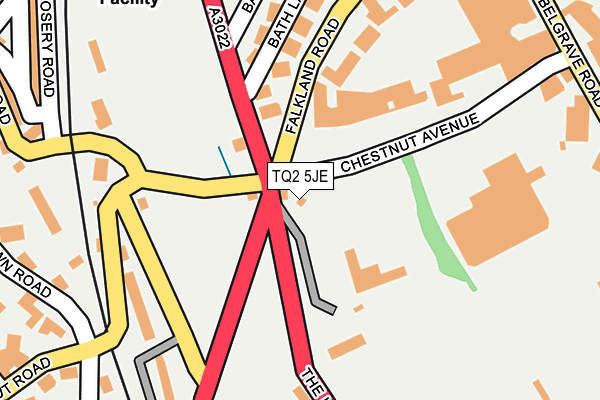 TQ2 5JE map - OS OpenMap – Local (Ordnance Survey)