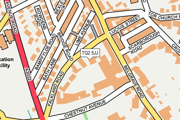 TQ2 5JJ map - OS OpenMap – Local (Ordnance Survey)