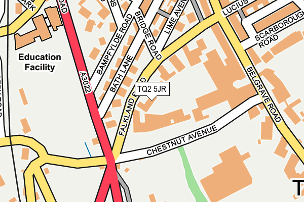 TQ2 5JR map - OS OpenMap – Local (Ordnance Survey)