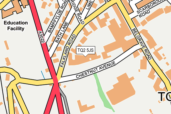 TQ2 5JS map - OS OpenMap – Local (Ordnance Survey)