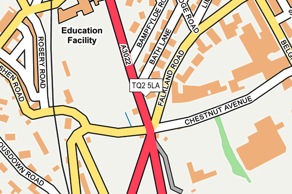 TQ2 5LA map - OS OpenMap – Local (Ordnance Survey)