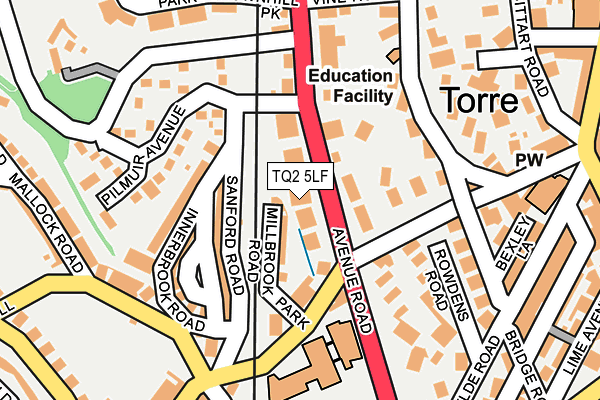 TQ2 5LF map - OS OpenMap – Local (Ordnance Survey)