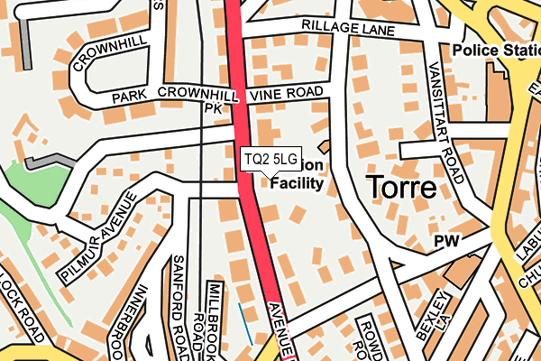 TQ2 5LG map - OS OpenMap – Local (Ordnance Survey)