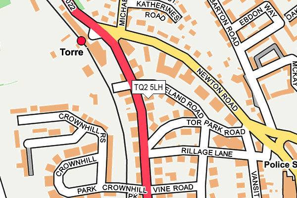 TQ2 5LH map - OS OpenMap – Local (Ordnance Survey)