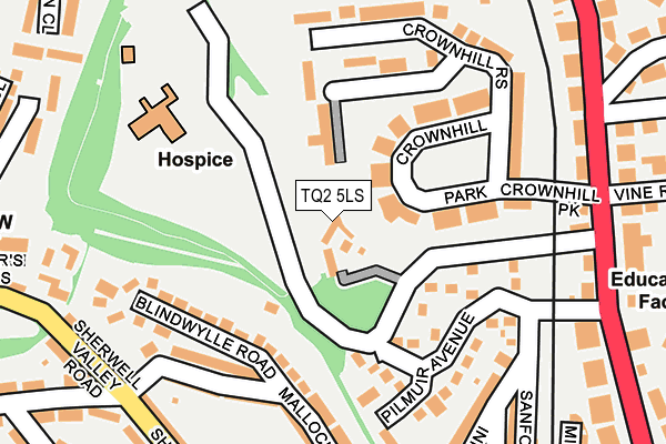 TQ2 5LS map - OS OpenMap – Local (Ordnance Survey)