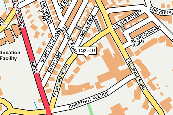 TQ2 5LU map - OS OpenMap – Local (Ordnance Survey)