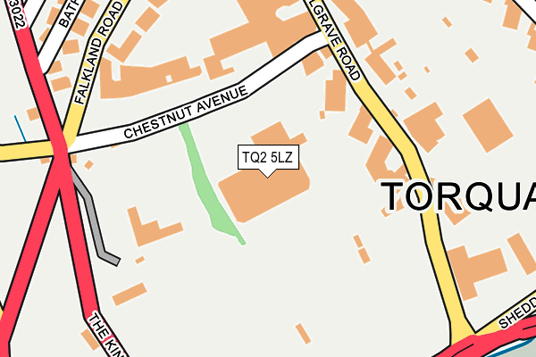 TQ2 5LZ map - OS OpenMap – Local (Ordnance Survey)