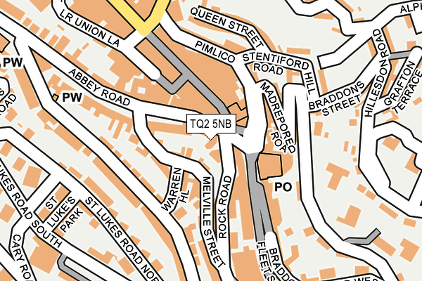 TQ2 5NB map - OS OpenMap – Local (Ordnance Survey)