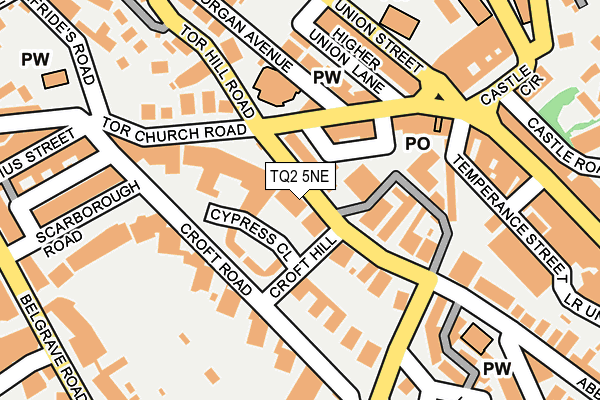 TQ2 5NE map - OS OpenMap – Local (Ordnance Survey)