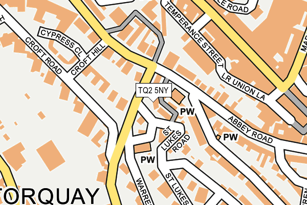 TQ2 5NY map - OS OpenMap – Local (Ordnance Survey)