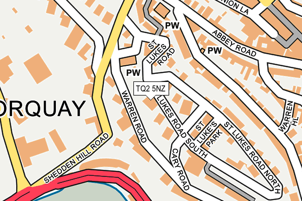 TQ2 5NZ map - OS OpenMap – Local (Ordnance Survey)