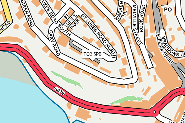 TQ2 5PB map - OS OpenMap – Local (Ordnance Survey)