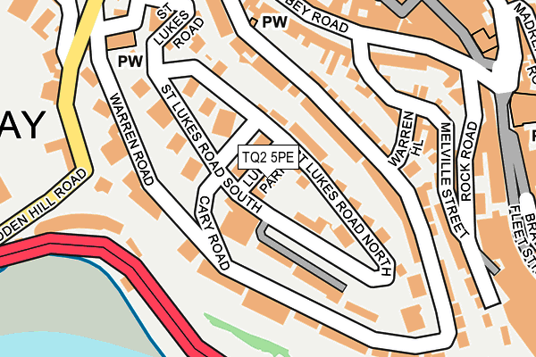 TQ2 5PE map - OS OpenMap – Local (Ordnance Survey)