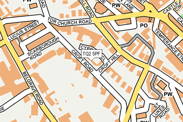 TQ2 5PF map - OS OpenMap – Local (Ordnance Survey)