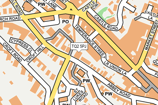 TQ2 5PJ map - OS OpenMap – Local (Ordnance Survey)