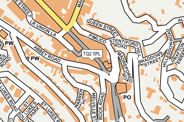 TQ2 5PL map - OS OpenMap – Local (Ordnance Survey)