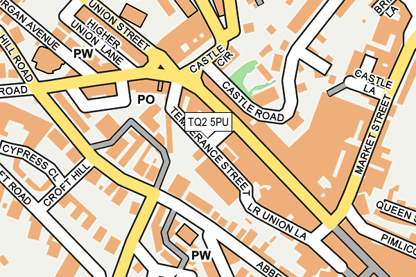 TQ2 5PU map - OS OpenMap – Local (Ordnance Survey)