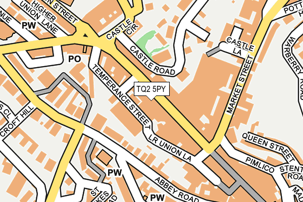 TQ2 5PY map - OS OpenMap – Local (Ordnance Survey)