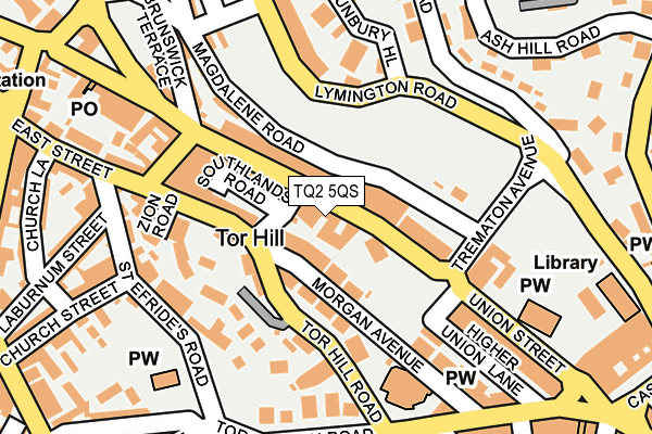 TQ2 5QS map - OS OpenMap – Local (Ordnance Survey)