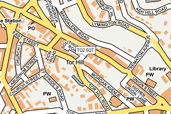 TQ2 5QT map - OS OpenMap – Local (Ordnance Survey)