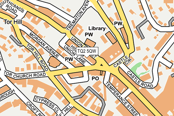 TQ2 5QW map - OS OpenMap – Local (Ordnance Survey)