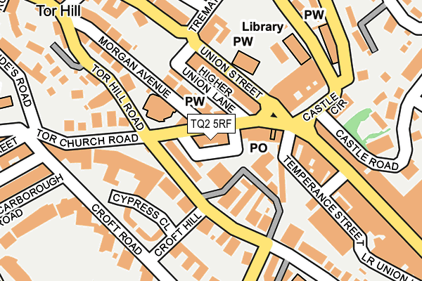 TQ2 5RF map - OS OpenMap – Local (Ordnance Survey)